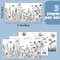3 Sheet Black White Rub on Transfers for Crafts 6x12 (Colorful)